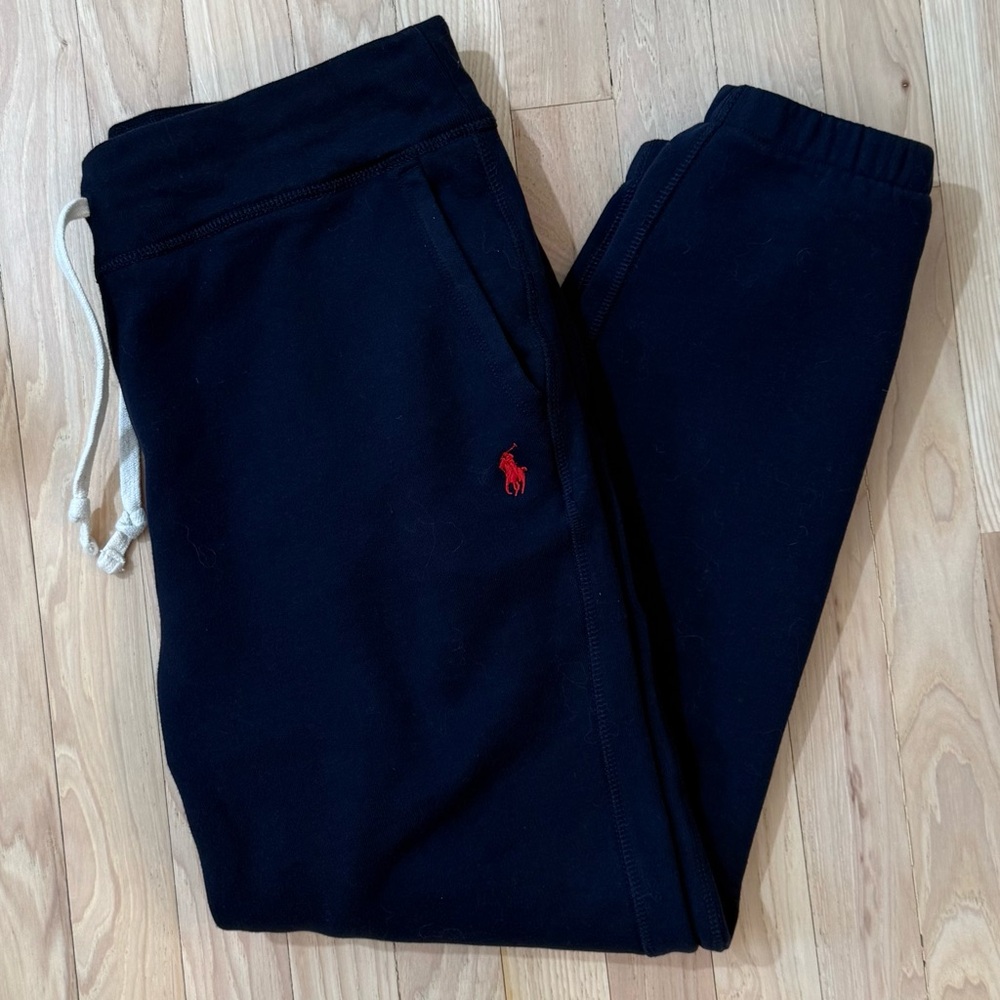 Polo by Ralph Lauren Navy Blue Sweatpants with Embroidered Logo